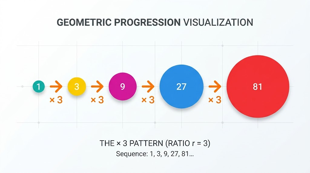 What comes next in this sequence? 2, 6, 18, 54, ___